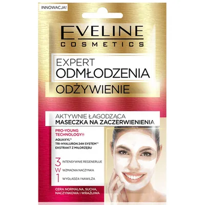 Eveline Cosmetics Expert Odmłodzenia, Odżywienie, Aktywnie łagodząca maseczka na zaczerwienienia