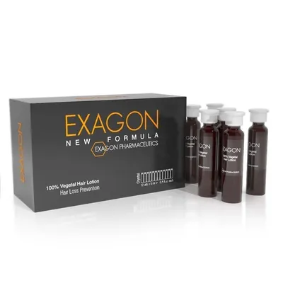 No One Exagon, 100% Vegetal Hair Lotion, Hair Loss Prevention (Serum przeciw wypadaniu włosów w ampułkach)