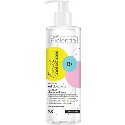 Bielenda Beauty Molecules, B5, Molekularny żel do mycia twarzy niacynamidowy