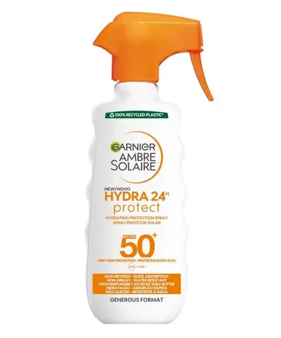 Garnier Ambre Solaire, Hydra 24 Hour Protect, Hydrating Protection Spray SPF50+ (Nawilżajacy spray ochronny do twarzy i ciała)