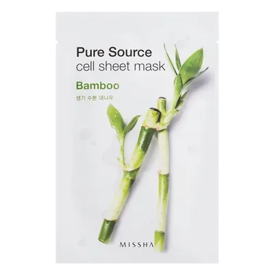 Missha Pure Source, Cell Sheet Mask 'Bamboo' (Maseczka w płachcie na bazie ekstraktu z bambusa)