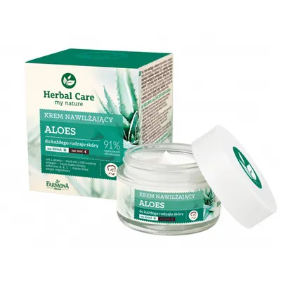 Herbal Care Krem nawilżający do każdego rodzaju skóry `Aloes` (nowa wersja)