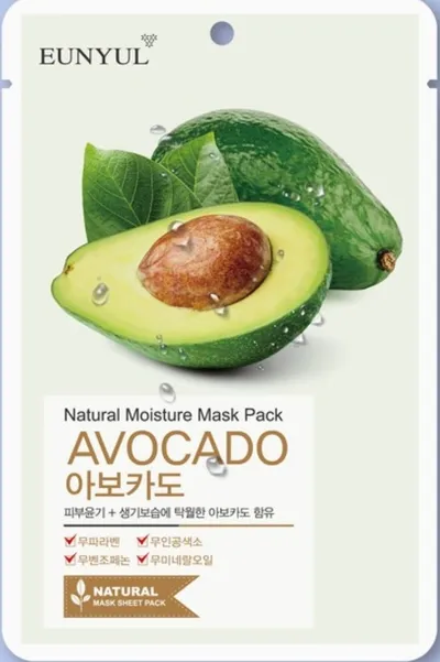 Eunyul Natural Moisture Mask Pack Avocado (Maska do twarzy w płachcie)