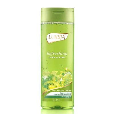 Luksja Refreshing, Shower Gel `Lime & Kiwi` (Żel pod prysznic)