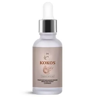 Di-es Kosmetyki Naturalne Wodne serum z kwasami do twarzy przeciwstarzeniowe `Kokos`