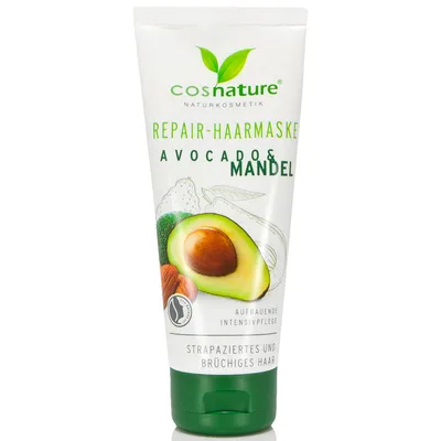 Cosnature Avocado & Mandel Repair-Haarmaske (Naturalna regenerująca maska do włosów z awokado i migdałami)