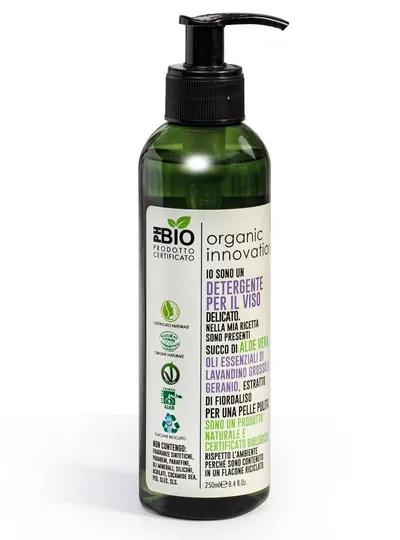 Organic Innovation Naturalny aloesowy żel do mycia twarzy `Geranium i Bławatek`