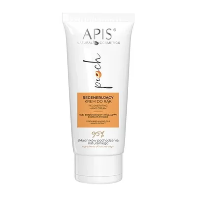 Apis Peach, Regenerujący krem do rąk z olejkiem brzoskwiniowym i migdałowym oraz z ekstraktem z mango