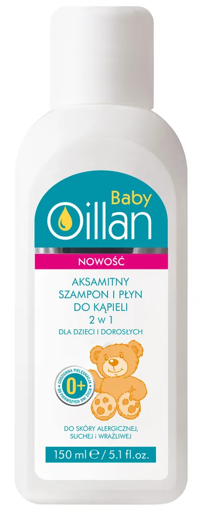 Oillan Baby, Aksamitny szampon i płyn do kąpieli 2 w 1