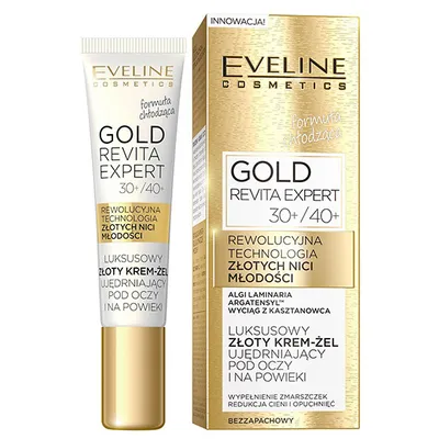 Eveline Cosmetics Gold Revita Expert 30+/40+, Krem-żel ujędrniający pod oczy i na powieki
