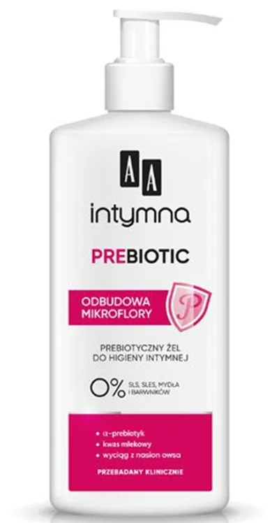 AA Intymna Prebiotic, Prebiotyczny żel do higieny intymnej `Odbudowa mikroflory`