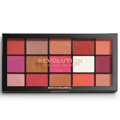 Revolution Beauty (Makeup Revolution) Re-Loaded, Red Alert Eyeshadow Palette (Paleta 15 cieni do powiek)