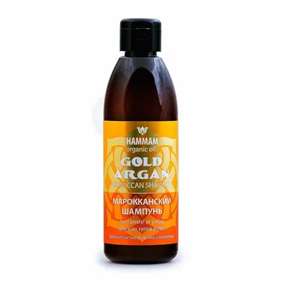 Hammam Organic Oils Gold Argan, Moroccan Shampoo (Szampon marokański `Odżywienie i pielęgnacja`)