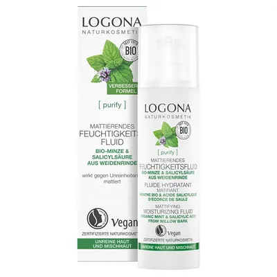 Logona [purify] Mattierendes Feuchtigkeitsfluid (Fluid nawilżająco - matujący)