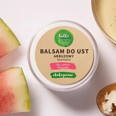 Hello Eco Balsam do ust arbuzowy `Nawilżanie - olej z arbuza, olej jojoba`