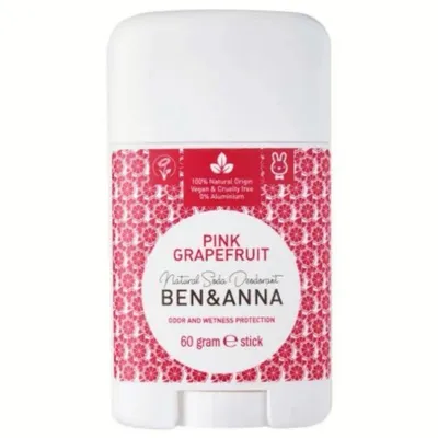 Ben&Anna Pink Grapefruit Soda Natural Deodorant Stick (Naturalny dezodorant w sztyfcie na bazie sody)