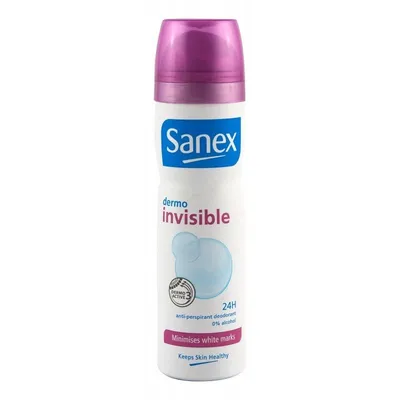 Sanex Dermo Invisible, Anti White Marks (Antyperspirant w sprayu przeciw białym śladom)