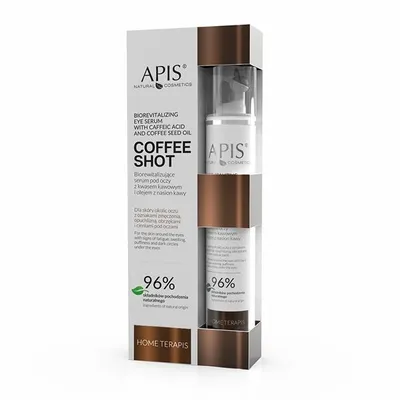 Apis Coffee Shot,Home Terapis, Biorewitalizujące serum pod oczy z kwasem kawowym i olejem z nasion kawy