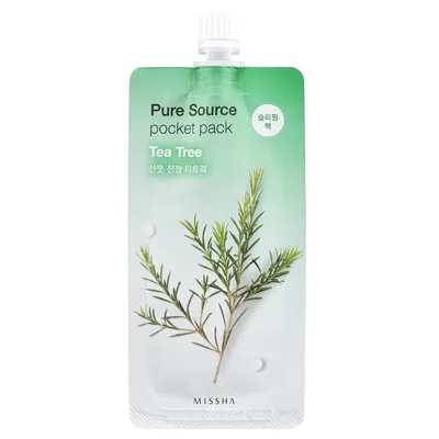 Missha Pure Source, Pocket Pack Tea Tree (Maseczka na noc)