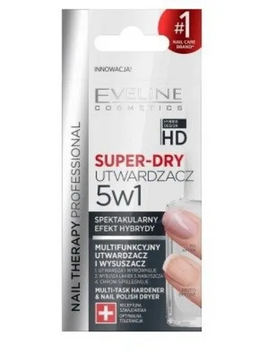 Eveline Cosmetics Nail Therapy Professional, Multifunkcyjny utwardzacz i wysuszacz do paznokci 5 w 1 `Super-dry HD`