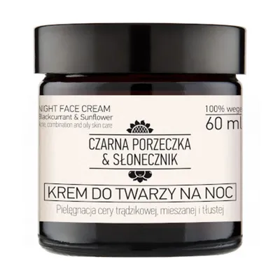 Czarna Porzeczka & Słonecznik Krem do twarzy na noc