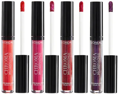 L'Oreal Paris Chroma Morphose, Glitter Pressed Lipstick (Brokatowy błyszczyk do ust)