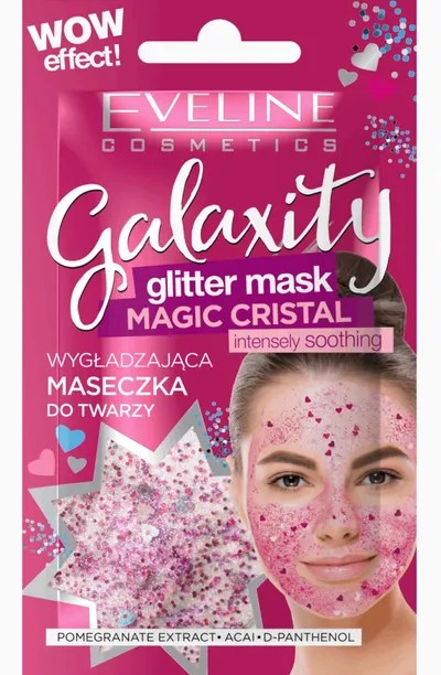Eveline Cosmetics Galaxity Glitter Mask Magic Cristal (Wygładzająca maseczka do twarzy)
