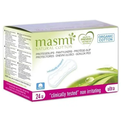 Masmi Natural Cotton, Pantyliners Super-thin Ultra (Ultra cienkie wkładki higieniczne)