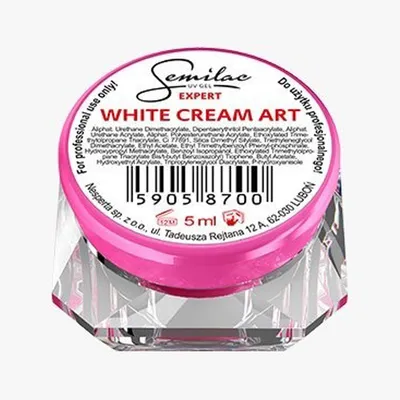 Semilac Expert, White Cream Art UV Gel (Lakier żelowy do zdobień)