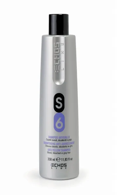 Echos Line S6 Anti - Yellow Shampoo For Blond, Bleached and Grey Hair (Szampon do włosów blond, rozjaśnianych i siwych przeciw żółtym tonom)