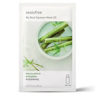 Innisfree My Real Squeeze Mask EX Bamboo (Nawilżająca maska z ekstraktem z bambusa)