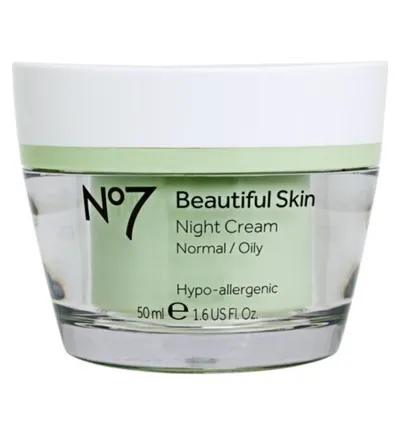 No7 Beautiful Skin Night Cream Normal / Oily (Krem na noc do skory normalnej i tlustej)