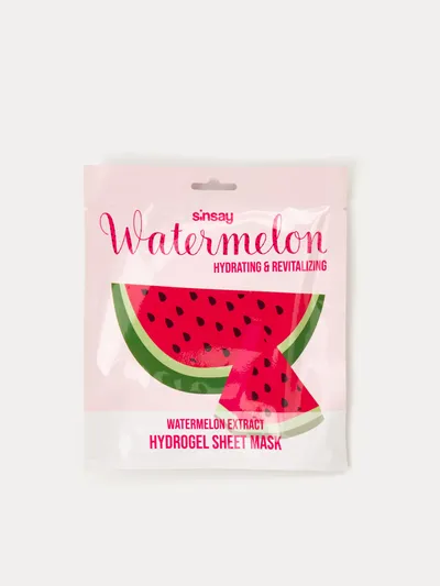 Sinsay Watermelon Hydrating & Revitalizing Hydrogel Sheet Mask (Maska nawilżająca do twarzy)
