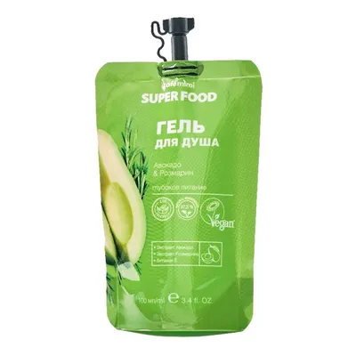 Cafe Mimi Superfood, Żel pod prysznic `Awokado i rozmaryn `