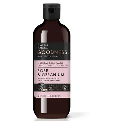 Baylis & Harding Goodness Rose & Geranium Body Wash (Żel pod prysznic `Róża i geranium`)