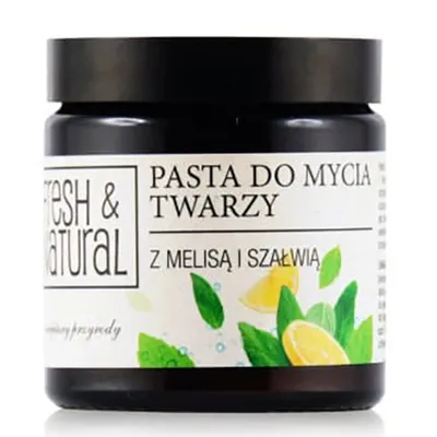 Fresh&Natural Pasta do mycia twarzy z melisą i szałwią