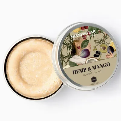 Herbs & Hydro Bar Shampoo Hemp & Mango (Szampon w kostce `Konopie & mango`)