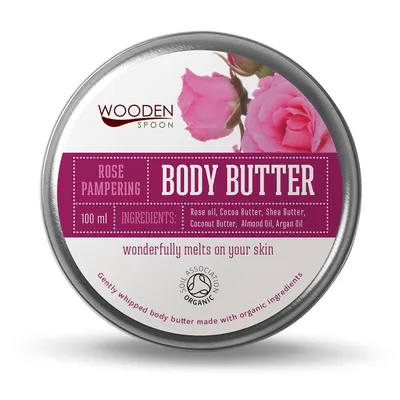 Wooden Spoon Rose Pampering Body Butter (Różane organiczne masło do ciała)