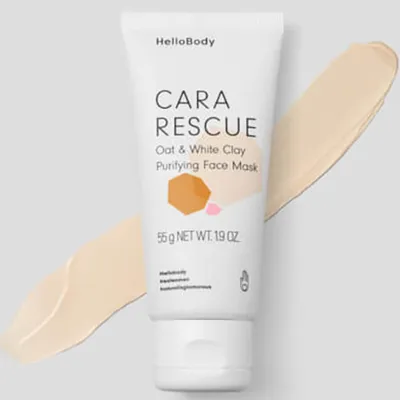 HelloBody Cara Rescue, Oat & White Clay Purifying Face Mask (Oczyszczająca maska do twarzt z owsem i białą glinką)