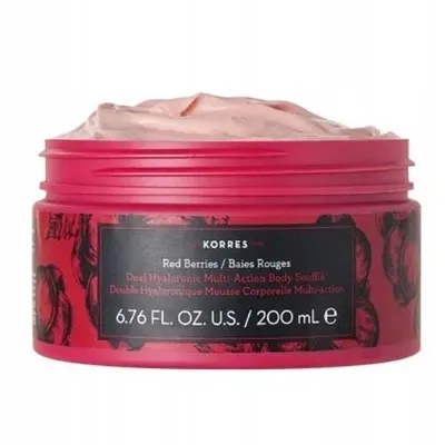 Korres Dual Hyaluronic Multi-Action Body Souffle Red Berries (Wielozadaniowy krem do ciała z dwoma rodzajami kwasu hialuronowego `Leśne owoce`)