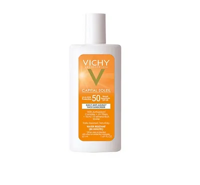 Vichy Capital Soleil, Ultra Light Daily Anti-Aging Face Sunscreen SPF 50 (Codzienny krem ​​przeciwsłoneczny do twarzy)