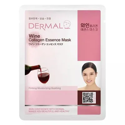 Dermal Korea Wine, Collagen Essence Mask (Kolagenowa maska do twarzy)