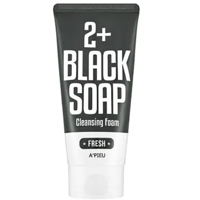 A'pieu 2 + Black Soap, Cleansing Foam Fresh (Pianka do mycia twarzy)