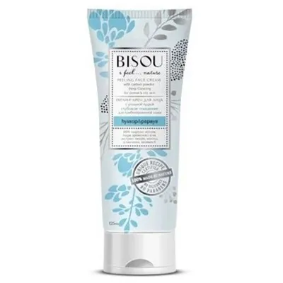 Bisou I Feel... Nature, Peeling Face Cream Hyssop & Papaya (Kremowy peeling do twarzy z węglem aktywnym)