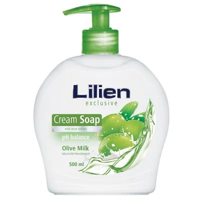Lilien Cream Soap with Olive Extract (Kremowe mydło płynie oliwkowe)