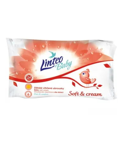 Linteo Baby, Chusteczki nawilżane dla dzieci `Soft & Cream`