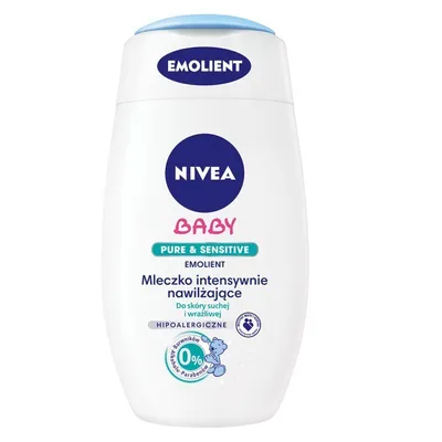 Nivea Baby,Pure & Sensitive Emolient, Mleczko intensywnie nawilżające