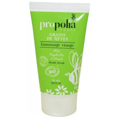 Beeyes Propolia, Grains de Reves, Gommage Visage Bio (BIO peeling do twarzy z propolisem i aloesem)