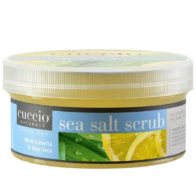 Cuccio Naturale Sea Salt Scrub White Limette & Aloe Vera (Peeling solny z białą limetką i aloesem)