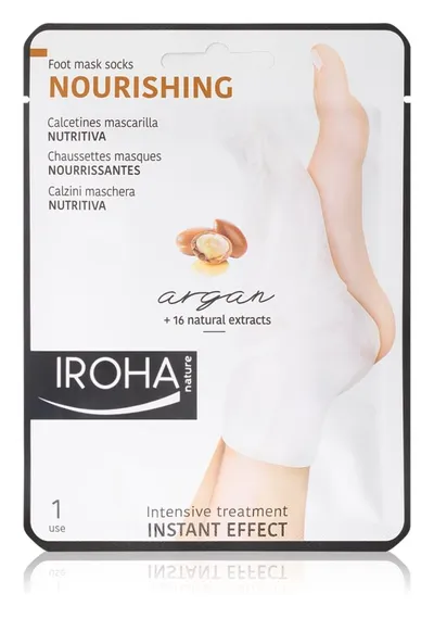Iroha Nourishing Argan Foot Mask Socks (Regeneracyjna maska do stóp i paznokci)